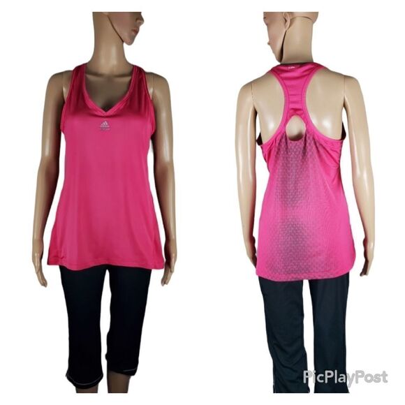 Adidas Pink & Gray Tank Top - Picture 1 of 5